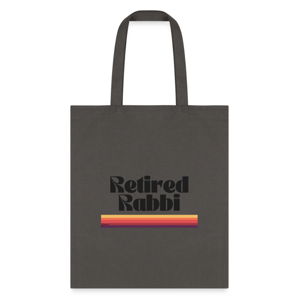 Retired Rabbi vTote Bag - charcoal