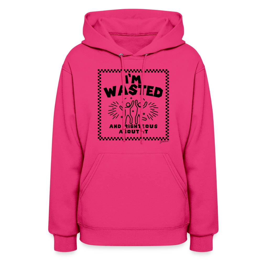 Wasted & Righteous Women's Hoodie - fuchsia