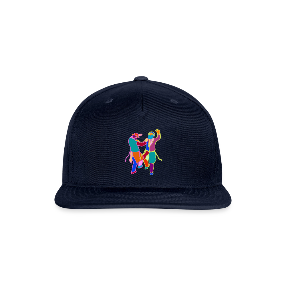 Colorful Dancing Rabbis Snapback Baseball Cap - navy