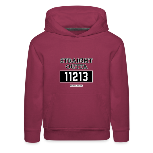 Straight Outta 11213 Kids‘ Premium Hoodie - burgundy