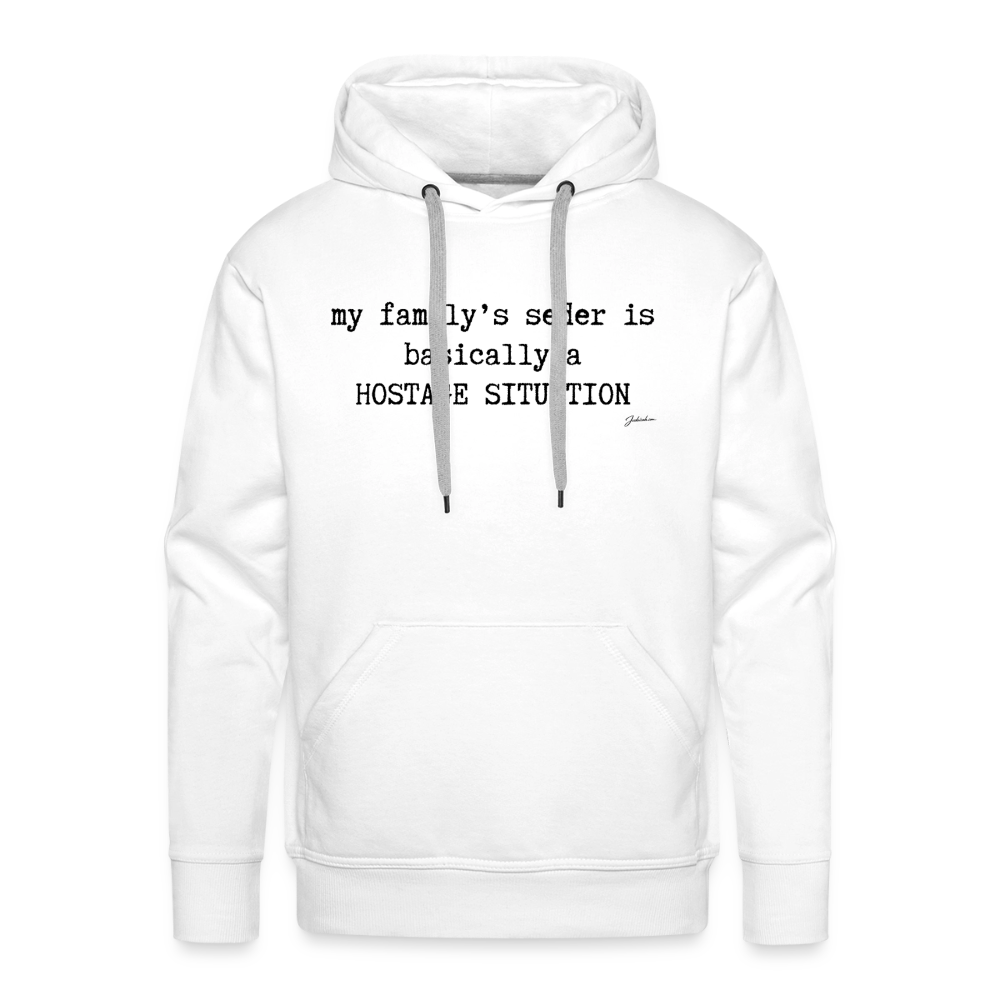 Seder Hostage Men’s Premium Hoodie - white