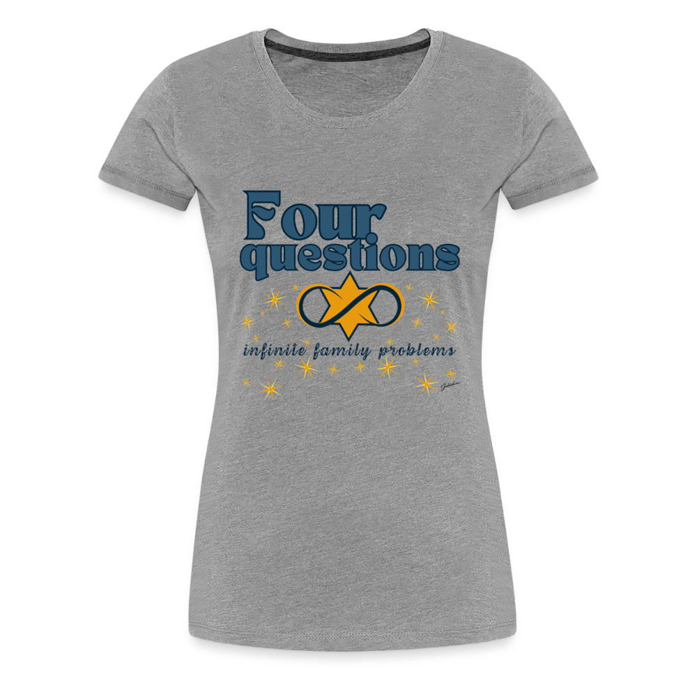 Four Questions Women’s Premium T-Shirt - heather gray