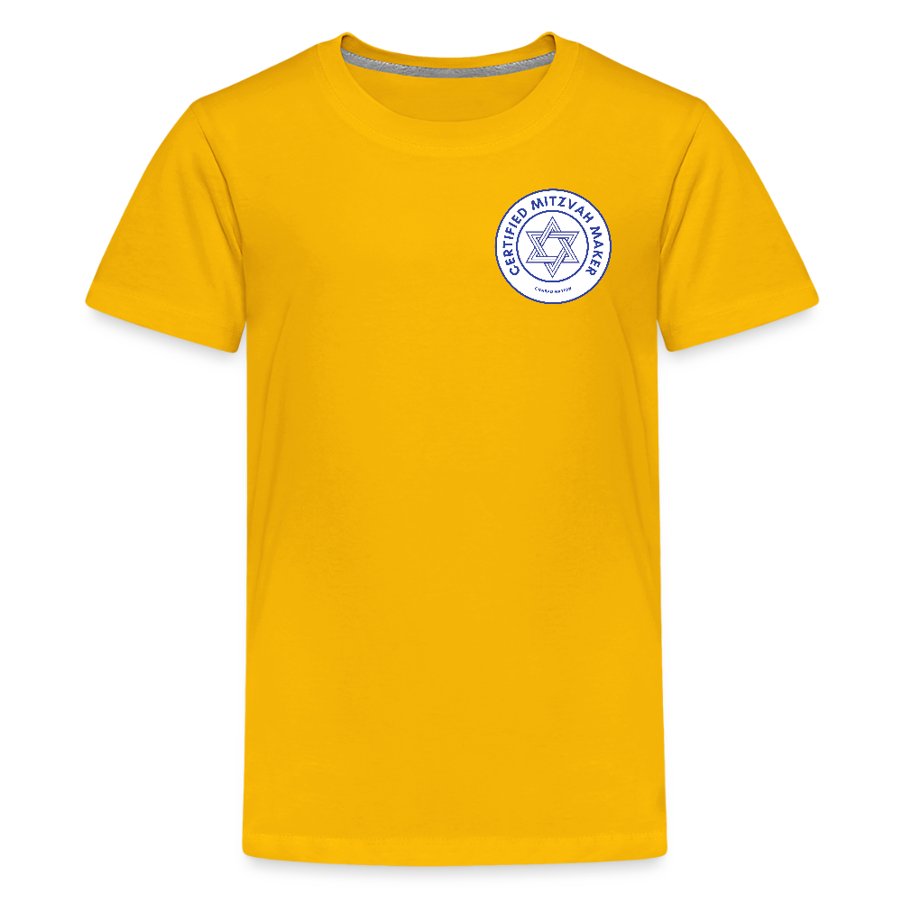 Certified Mitzvah Maker Badge Kids' Premium T-Shirt - sun yellow