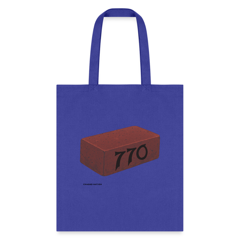 770 Solid Brick Tote Bag - royal blue
