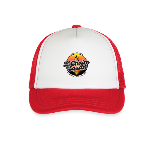 L’Chaim Squad – Spreading Light Kid's Trucker Cap - white/red