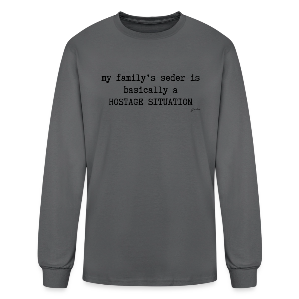 Seder Hostage Men's Long Sleeve T-Shirt - charcoal