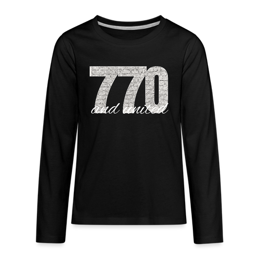770 And United Light Kids' Premium Long Sleeve T-Shirt - black