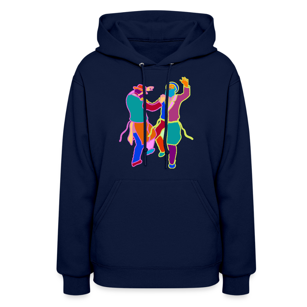 Colorful Dancing Rabbis Women's Hoodie - navy