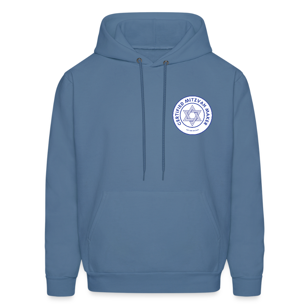 Certified Mitzvah Maker Badge Men's Hoodie - denim blue
