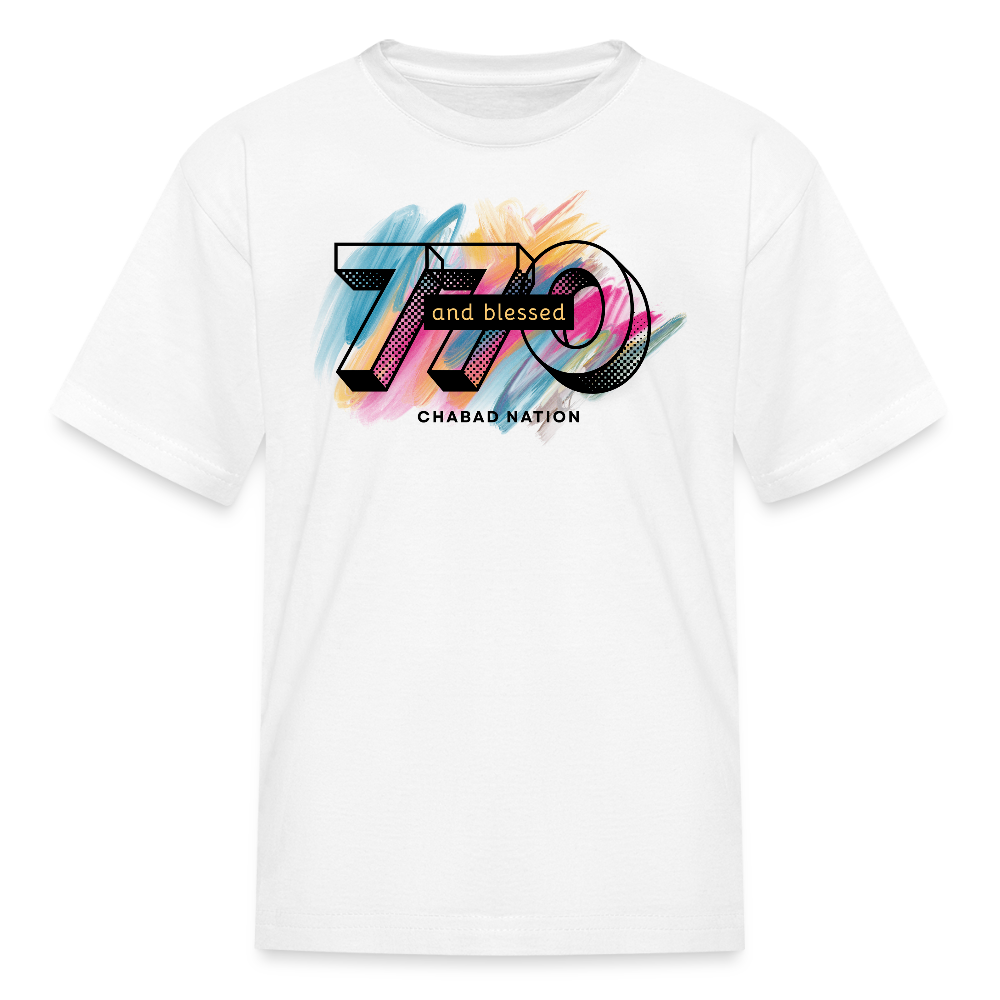770 And Blessed Kids' T-Shirt - white