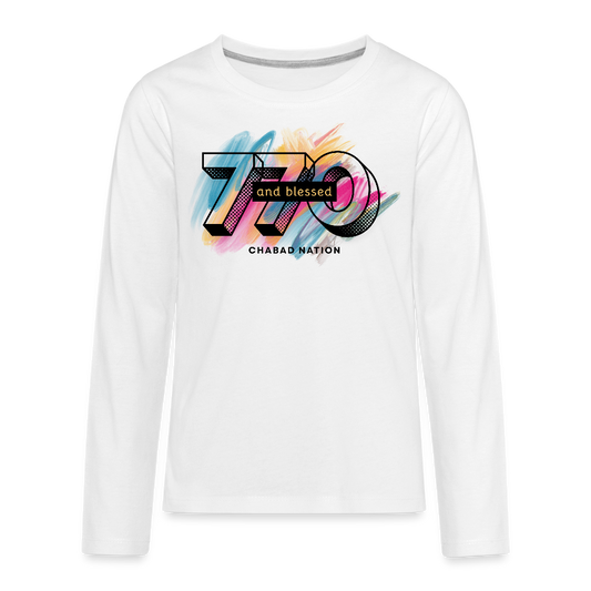 770 And Blessed Kids' Premium Long Sleeve T-Shirt - white