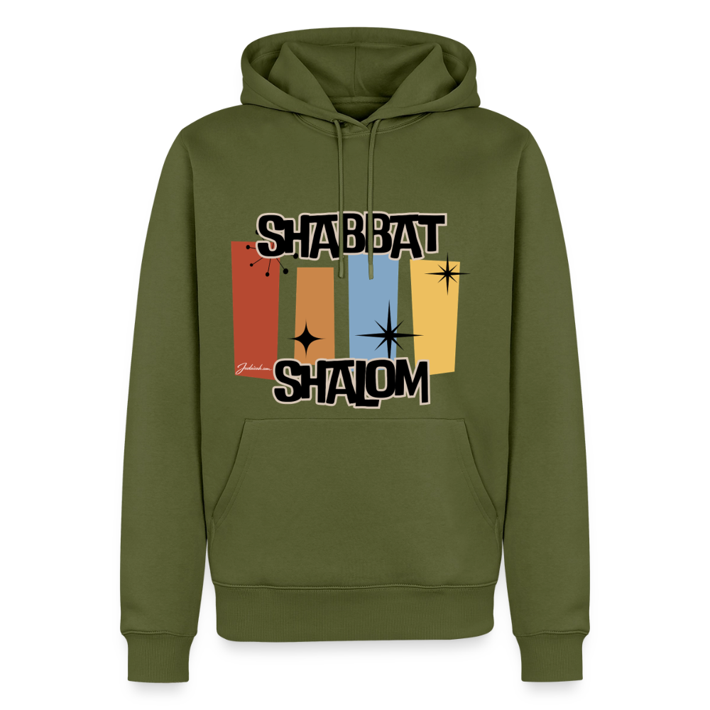 Retro Shabbat Men’s Premium Hoodie - khaki green