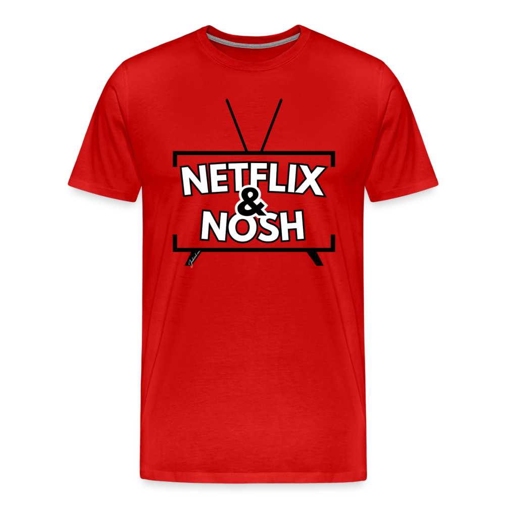 Netflix & Nosh Men's Premium T-Shirt - red