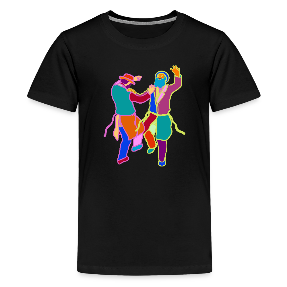 Colorful Dancing Rabbis Kids' Premium T-Shirt - black