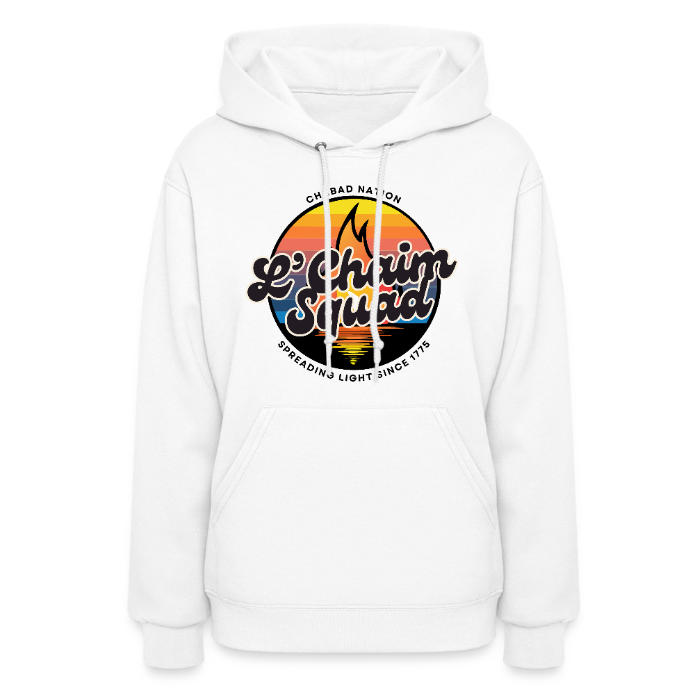 L’Chaim Squad – Spreading Light Women's Hoodie - white
