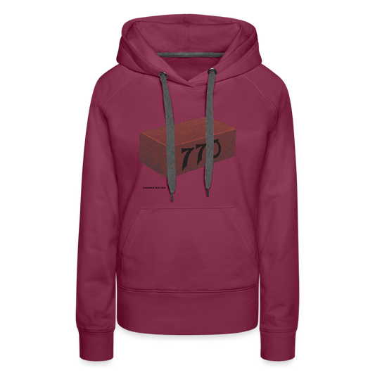 770 Solid Brick Women’s Premium Hoodie - burgundy