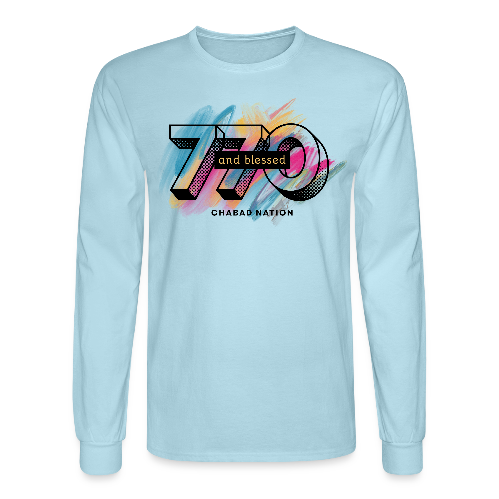770 And Blessed Men's Long Sleeve T-Shirt - powder blue