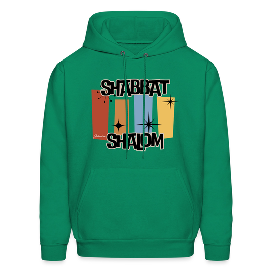 Retro Shabbat Men's Hoodie - kelly green