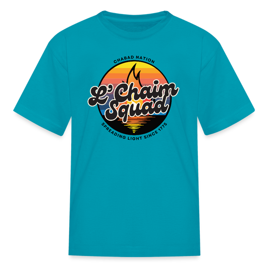 L’Chaim Squad – Spreading Light Kids' T-Shirt - turquoise
