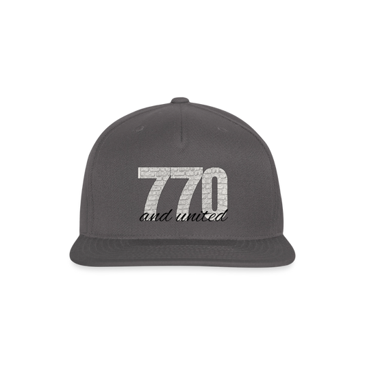 770 And United Snapback Baseball Cap - dark grey