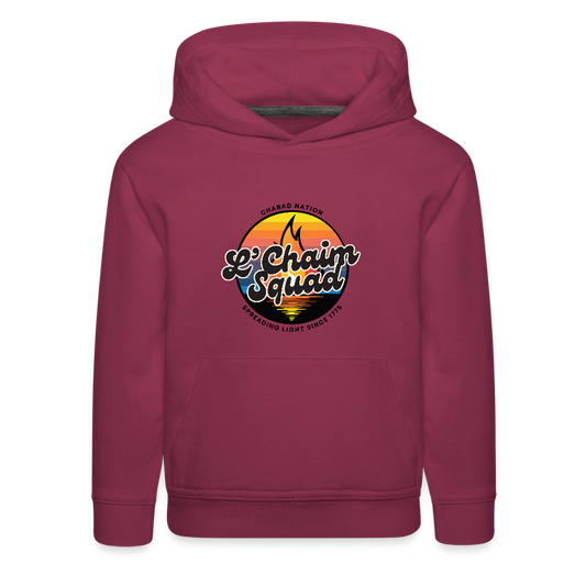 L’Chaim Squad – Spreading Light Kids‘ Premium Hoodie - burgundy