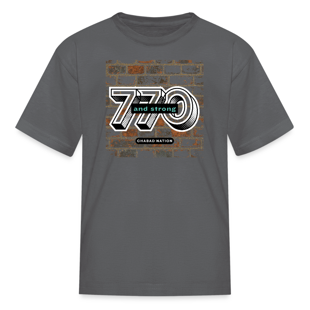 770 And Strong Kids' T-Shirt - charcoal