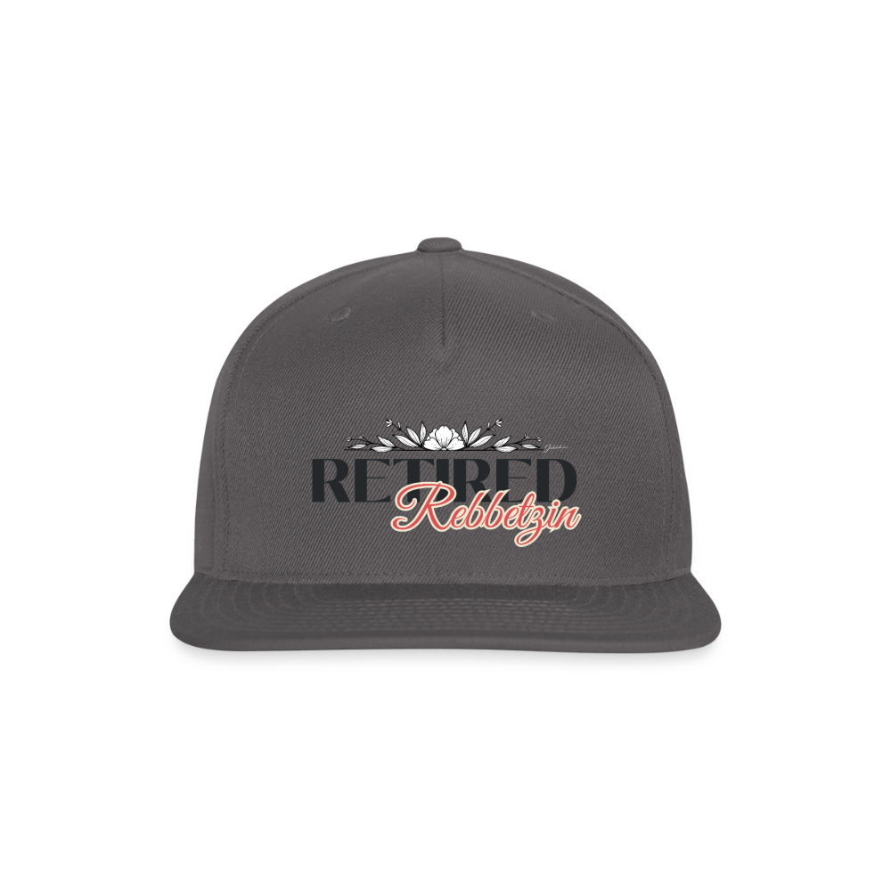 Retired Rabbetzin Snapback Baseball Cap - dark grey