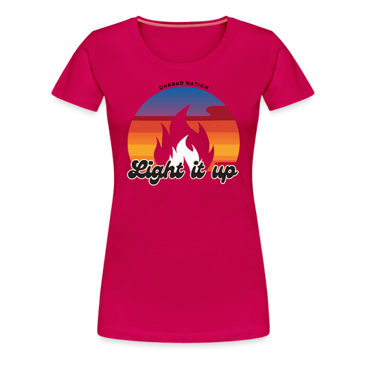 Light It Up Women’s Premium T-Shirt - dark pink