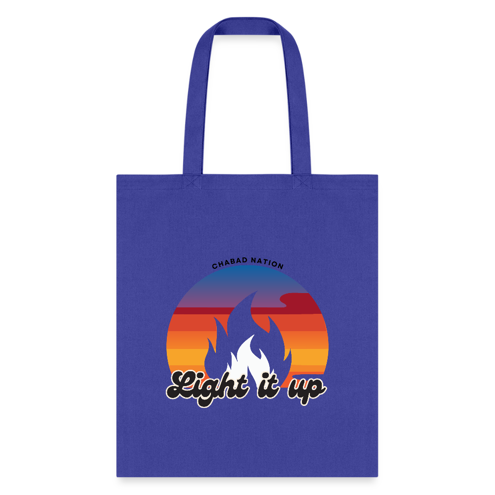 Light It Up Tote Bag - royal blue