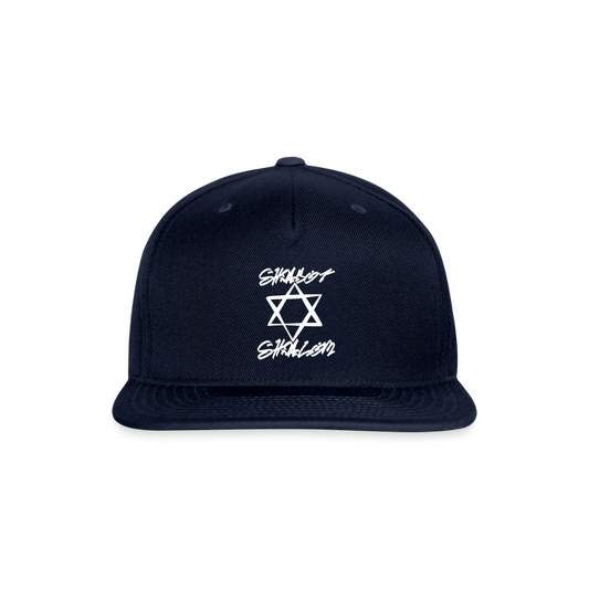 Shabbat Shalom Graffiti Light Star Snapback Baseball Cap - navy