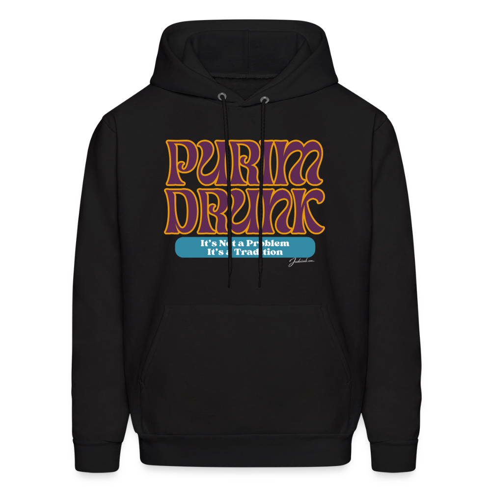 Purim Drunk Men's Hoodie - black