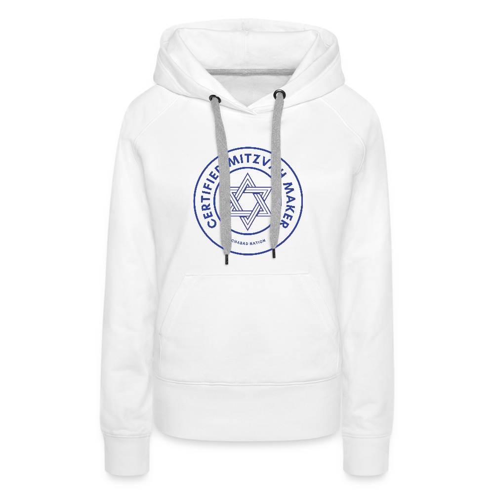 Certified Mitzvah Maker Women’s Premium Hoodie - white