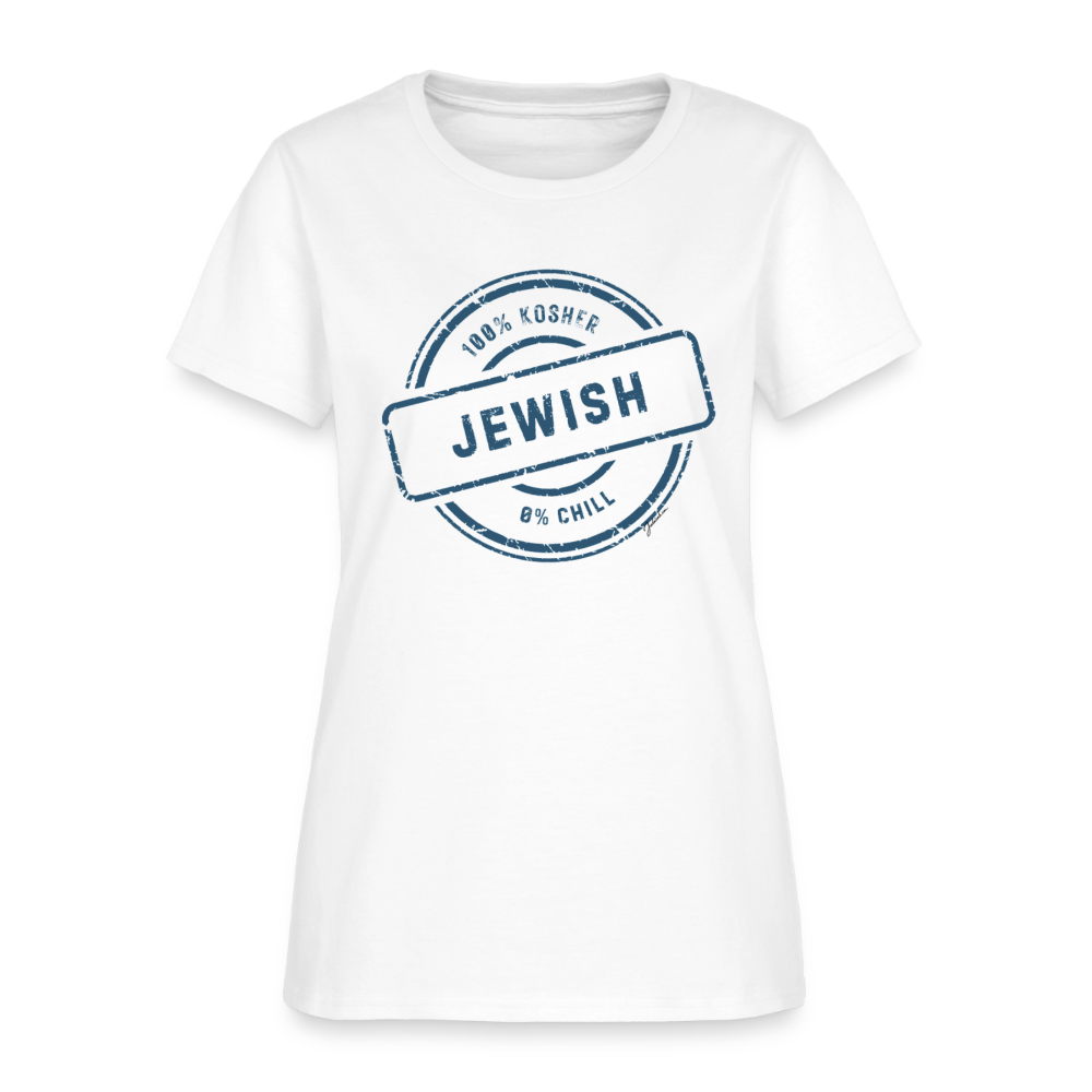 100% Jewish Women's T-Shirt - white