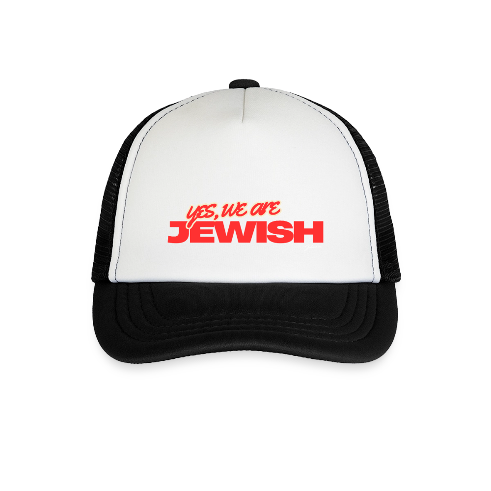 Kid's Trucker Cap - white/black
