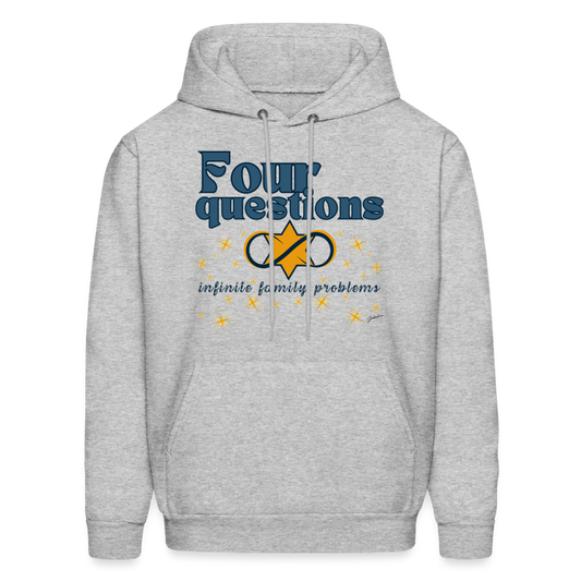Four Questions Men's Hoodie - heather gray
