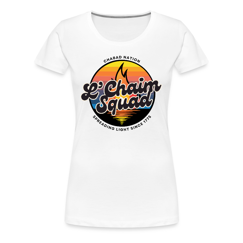 L’Chaim Squad – Spreading Light Women’s Premium T-Shirt - white