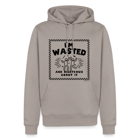 Wasted & Righteous Men’s Premium Hoodie - taupe