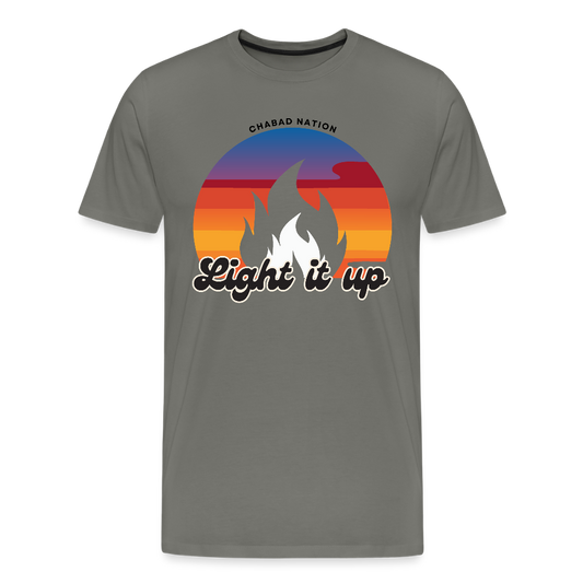 Light It Up Men's Premium T-Shirt - asphalt gray