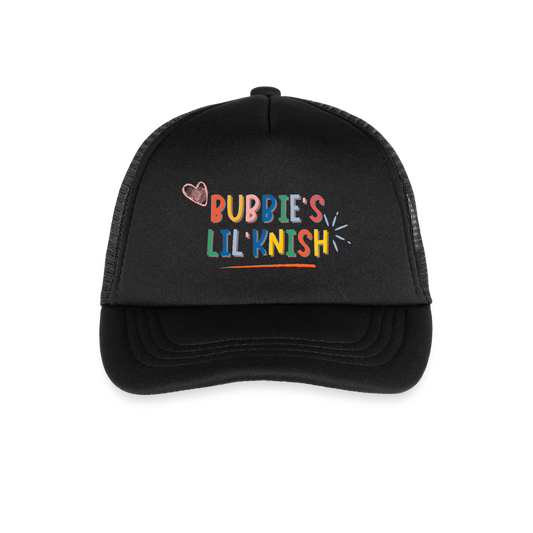 Bubbie's Lil' Knish Kid's Trucker Cap - black