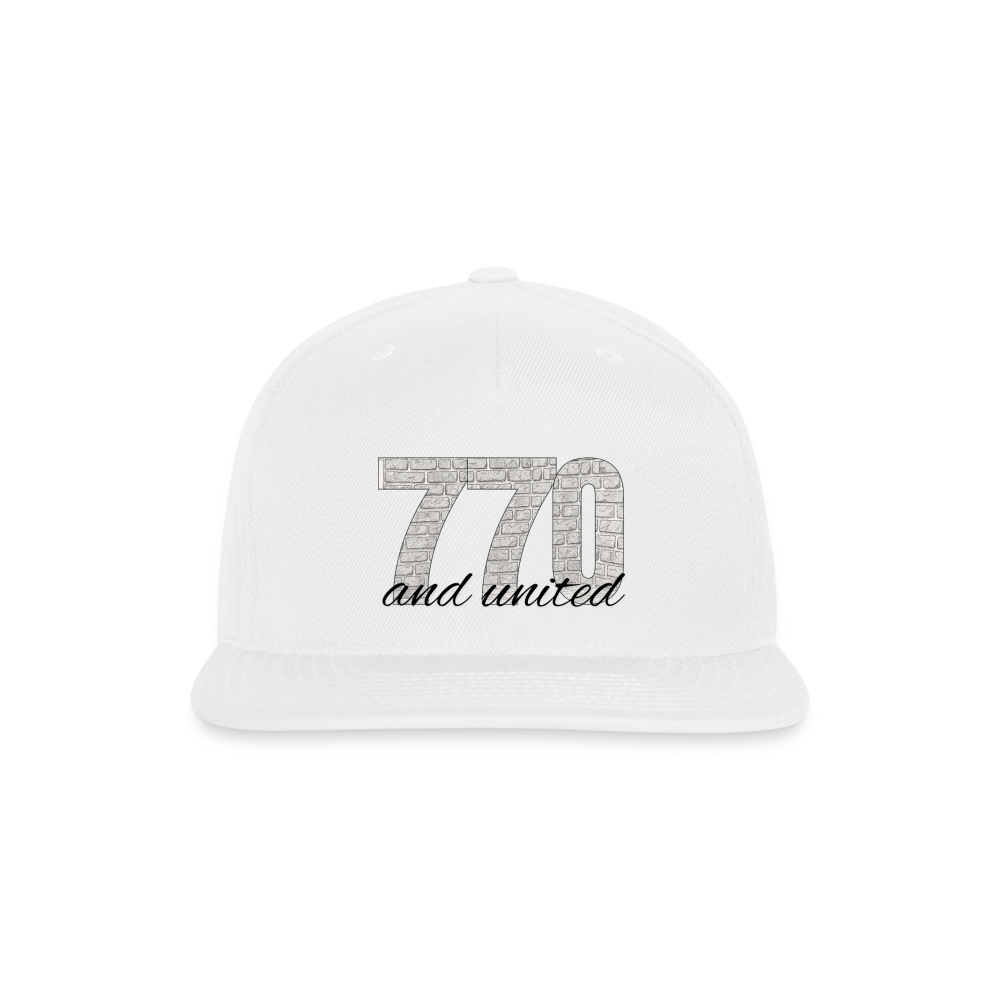 770 And United Snapback Baseball Cap - white