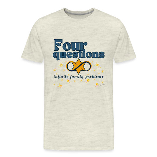 Four Questions Men's Premium T-Shirt - heather oatmeal