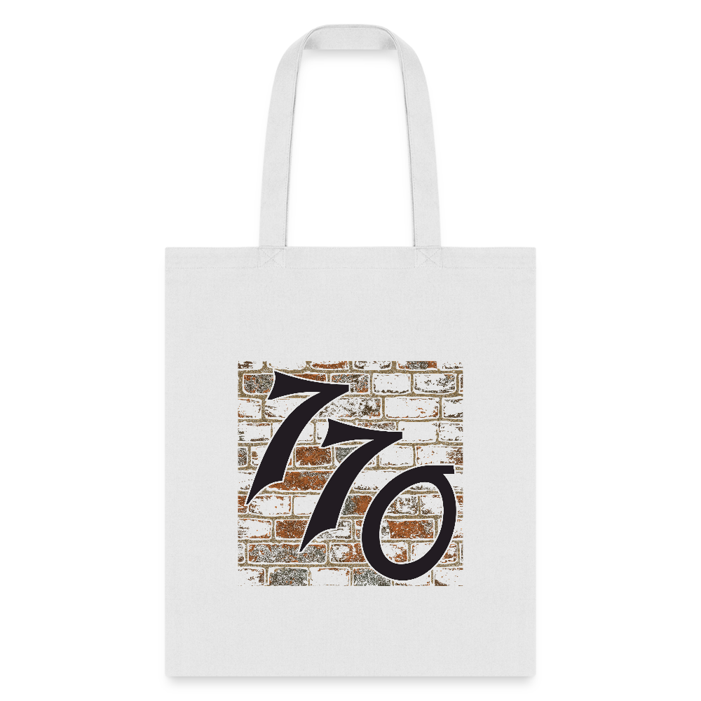 770 Brick Wall Tote Bag - white