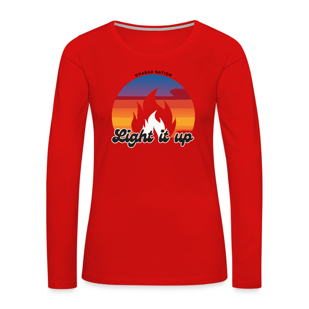 Light It Up Women's Premium Long Sleeve T-Shirt - red