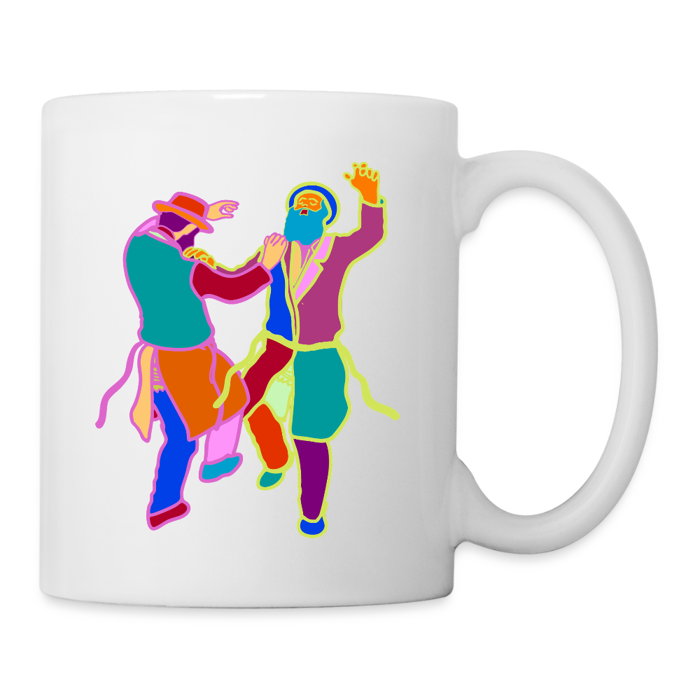 Colorful Dancing Rabbis Coffee/Tea Mug - white