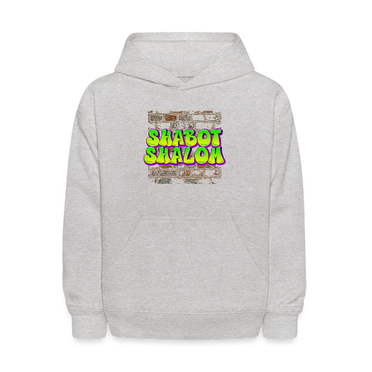 Shabot Shalom Brick 770 Graffiti Kids' Hoodie - heather gray