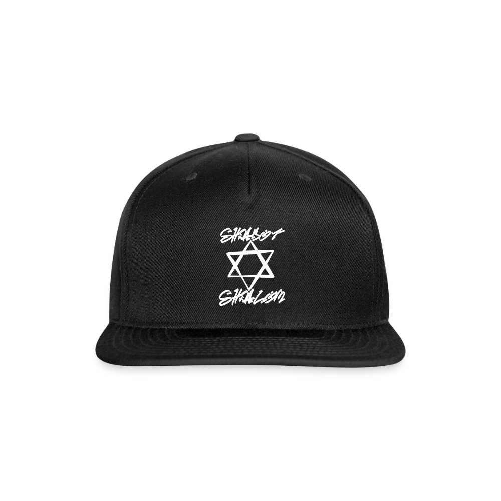 Shabbat Shalom Graffiti Light Star Snapback Baseball Cap - black
