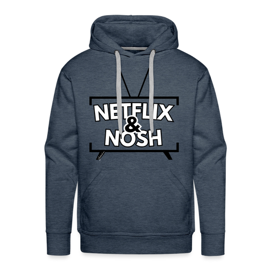 Netflix & Nosh Men’s Premium Hoodie - heather denim