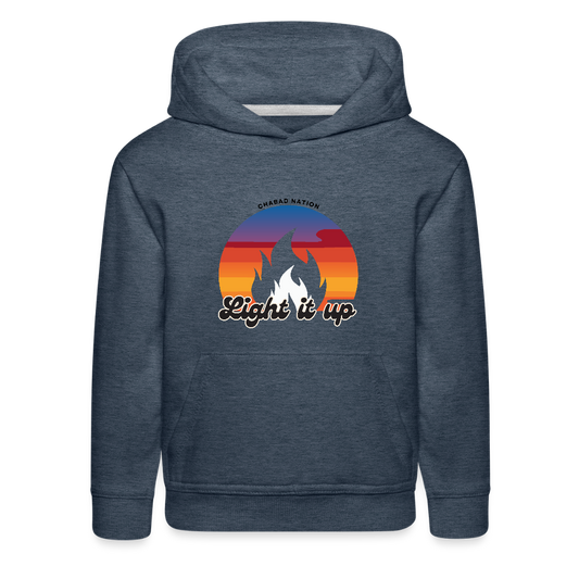 Light It Up Kids‘ Premium Hoodie - heather denim