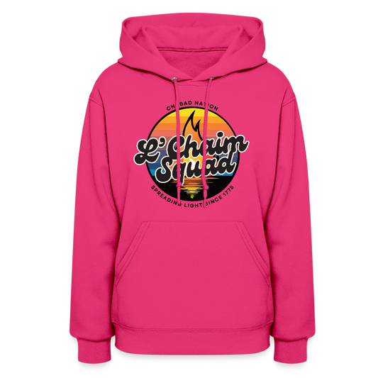 L’Chaim Squad – Spreading Light Women's Hoodie - fuchsia