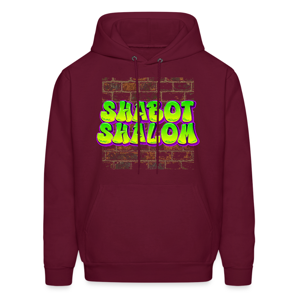 Shabot Shalom Brick 770 Graffiti Men's Hoodie - burgundy